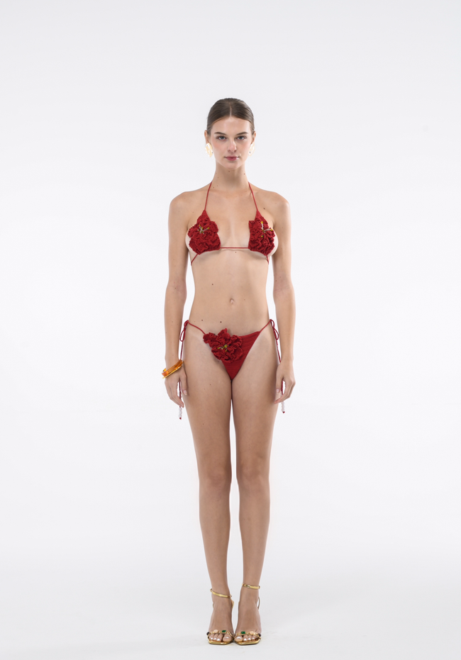 WILD BLOOM CROCHET ROUGE TOP