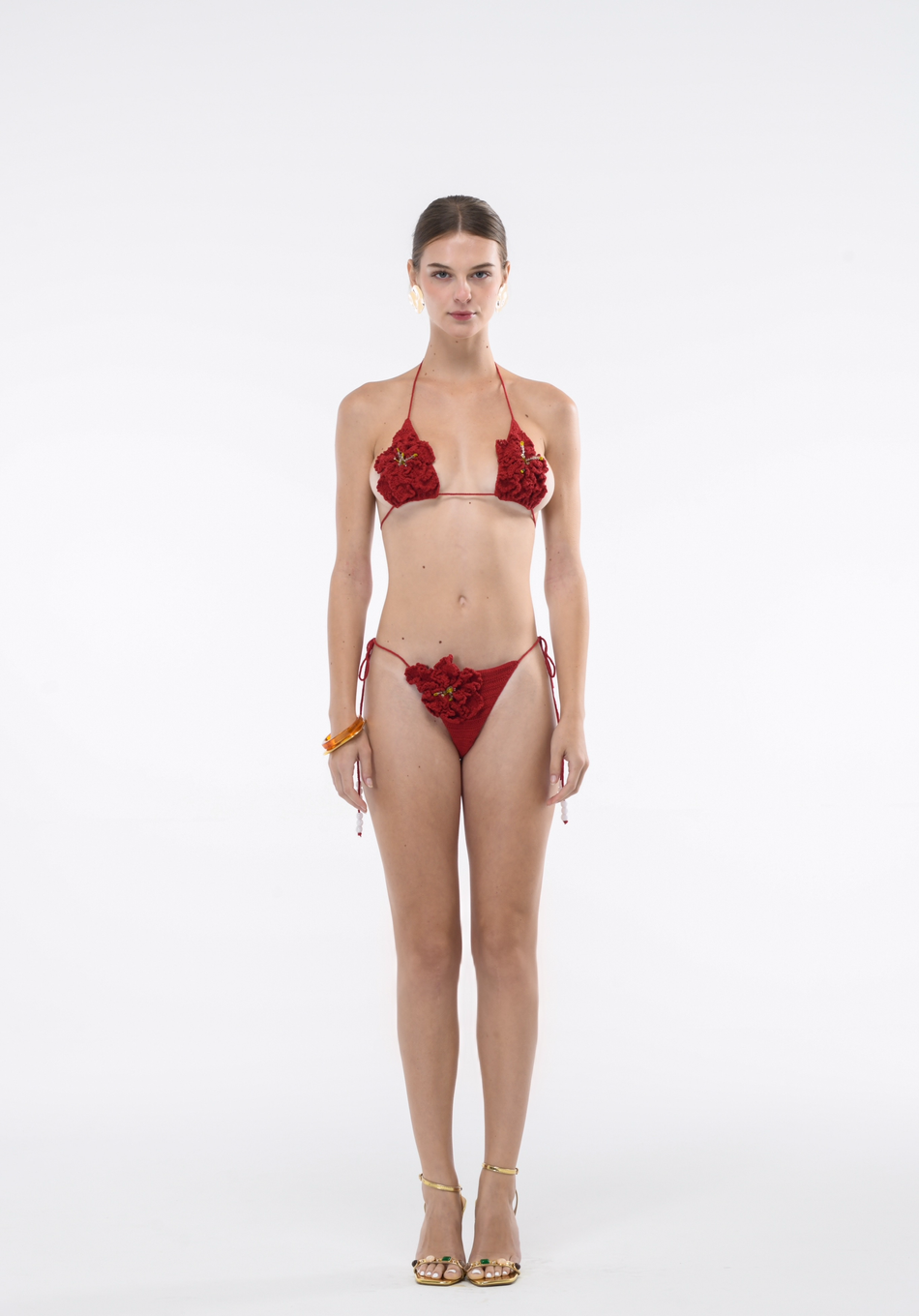 WILD BLOOM CROCHET ROUGE TOP